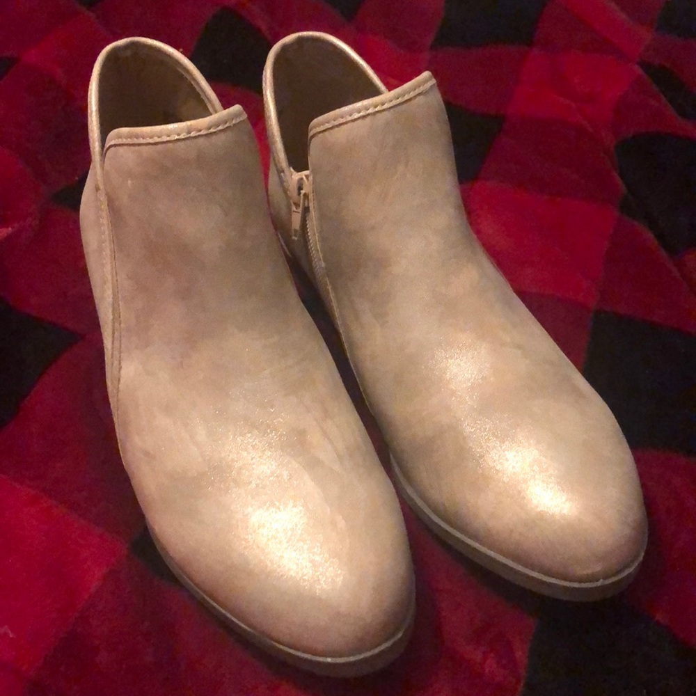 Light tan booties